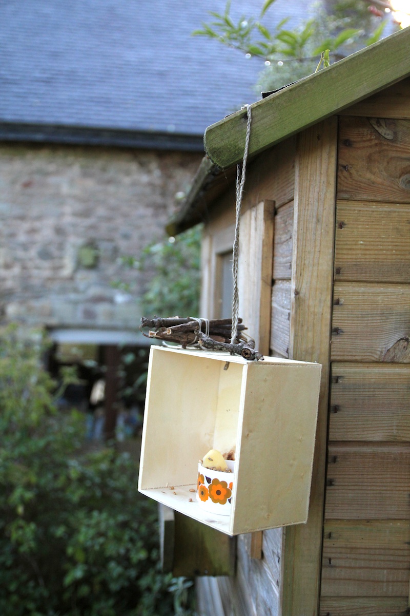 DIY mangeoire à oiseaux de récup