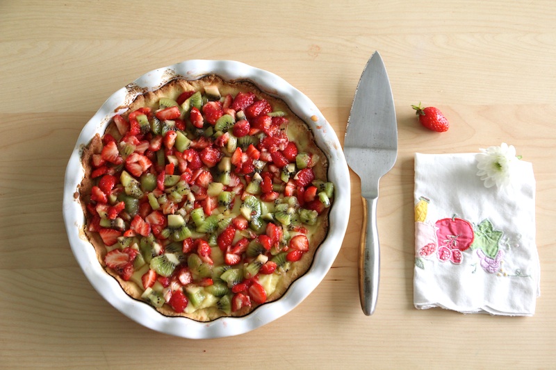 Tarte aux fraises et aux kiwis