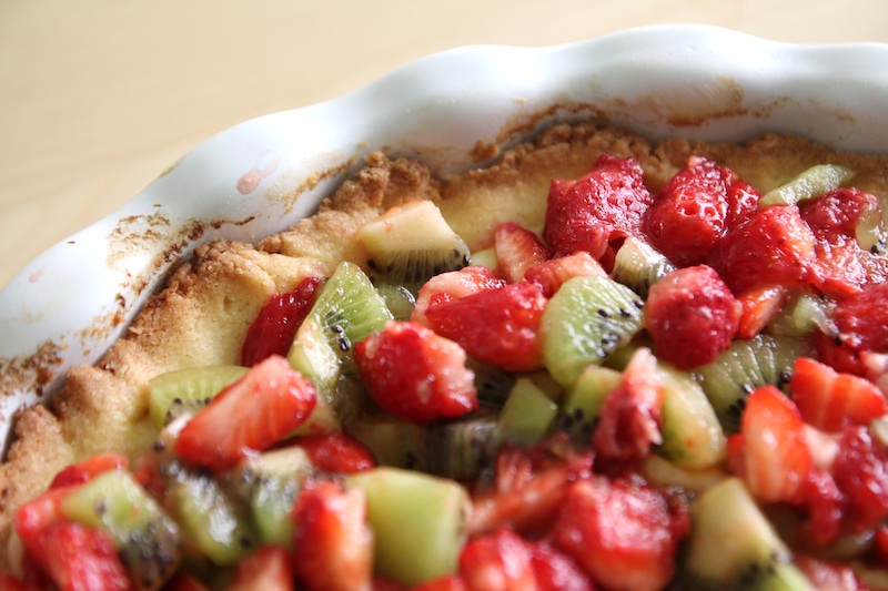 Tarte aux fraises et aux kiwis