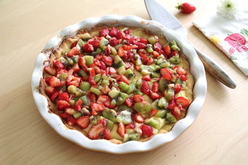 Tarte aux fraises et aux kiwis