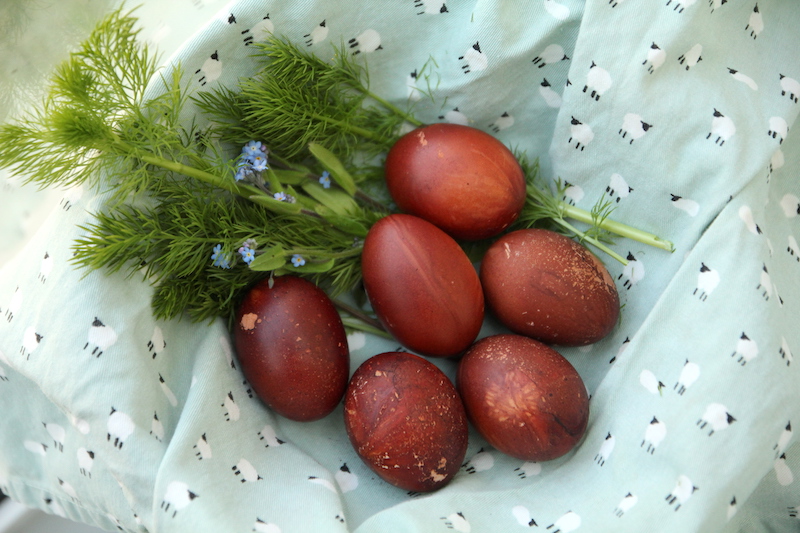 DIY oeufs de Pâques effet bois